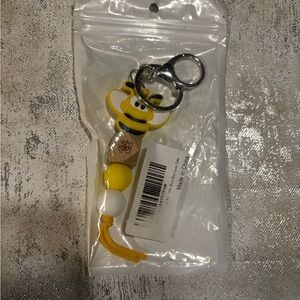 Bee Keychain with Yellow and White Beads** NEW